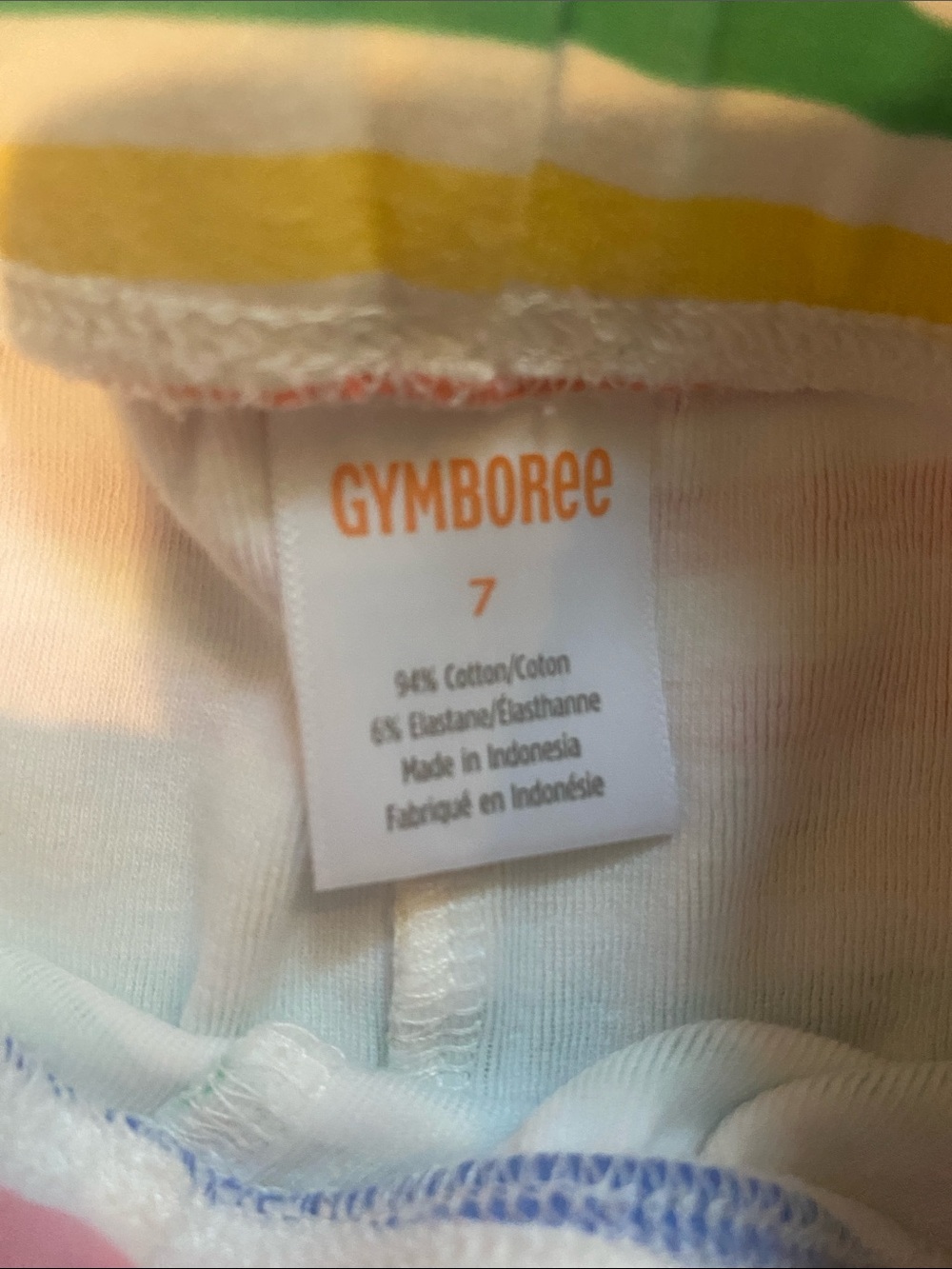 Gymboree Rainbow Stripe Bike Shorts - Multicolor - Picture 2 of 2